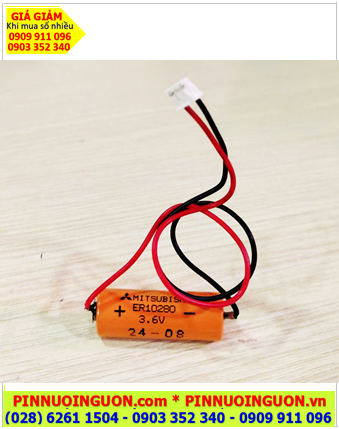 Mitsibishi ER10280, Pin nuôi nguồn PLC Mitsibishi ER10280 lithium 3.6v 2/3AAA 500mAh (Zắc PLC)